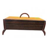 SIGNED HAND CRAFTED WOODEN JEWELRY BOX