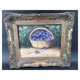 FLORAL STILL LIFE OIL ON CANVAS SIGN LEE WEMER
