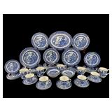 54 PC OF JOHNSON BROS. BLUE WILLOW CHINA