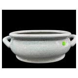 ORIENTAL PORCELAIN CELADON STYLE CRACKLED FOOT