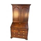 18TH CENTURY OAK 2 PC SECRETARY
