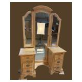 VAUGHAN FURNITURE WASHED PINE VANITY WITH MIRROR