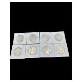 7 FRANKLIN SILVER HALVES 1 KENNEDY SILVER HALF