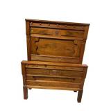 WALNUT VICTORIAN SINGLE BED