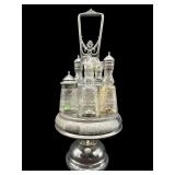 ANTIQUE ORNATE SILVERPLATE CASTOR SET