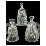 LOT OF 3 WATERFORD CRYSTAL BELLS