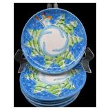 SET OF 6 VIETRI SNOWMAN PLATES
