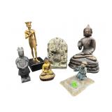 6 PC ORIENTAL FIGURAL LOT
