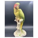 ITALIAN LARGE PORCELAIN PARROT FIGURE