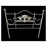 IRON EAGLE AND FLOWER BASKET HEADBOARD WITH FRAME