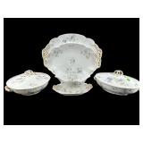 6 PC LOT GDA LIMOGES FLORAL PORCELAIN