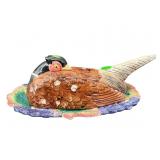 1993 FITZ AND FLOYD PHEASANT BUTTER DISH