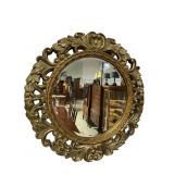 LARGE ROUND ORNATE DECORATOR MIRROR