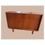 MCM SOLID WOOD SLIDING DOOR BUFFET