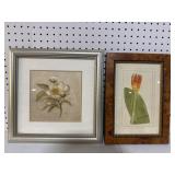 LOT OF 2 FLORAL PRINTS