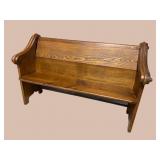 PINE SCROLL FRONT CHURCH PEW