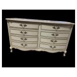 WHITE FRENCH PROVINCIAL DOUBLE DRESSER