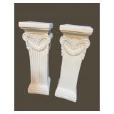 LOT OF 2 CHALK PEDESTALS