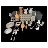MISC LOT OF PEWTER AND PRIMITIVE ITEMS
