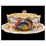 FITZ AND FLOYD OMNIBUS SERVING BOWL WITH