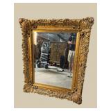 EXTRA LARGE GOLD ORNATE BEVELED MIRROR