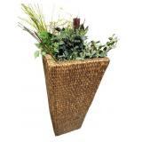 PALECEK RIB WEAVE SQUARE TALL PLANTER