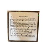 MUSIC AND WORDS FOR AMAZING GRACE FRAMED