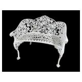 CAST ALUMINUM ORNATE FLORAL DESIGN GARDEN BENCH