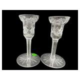 PR OF WATERFORD CRYSTAL LISMORE CANDLESTICKS