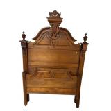 WALNUT VICTORIAN SINGLE BED