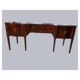 18TH CENT. DEEP MAHOGANY INLAID GEORGIAN SIDEBOARD