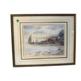 DOCK SCENE WATERCOLOR