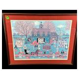 CATE MANDIGO SIGNED AND NUMBERED FOLK ART PRINT