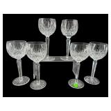 SET OF 6 WATERFORD CRYSTAL LISMORE HOCK WINE