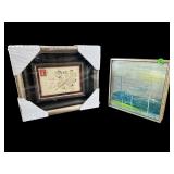2 PC LOT MODERN ART IN FRAMES