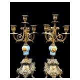 2 ANTIQUE HAND PAINTED PORCELAIN ORNATE