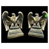 PR OF CHALKWARE EAGLE BOOKENDS