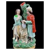 ANTIQUE STAFFORDSHIRE FIGURAL SPILL VASE