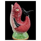 BORDALLO PINHEIRO RED FISH PITCHER
