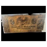 1864 THE FARMERS BANK $2 BUCK COUNTY PA. NOTE