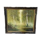 TEXTURED FOREST OIL ON CANVAS BY SUN JIN HEE
