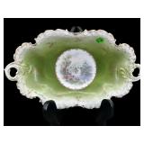 ANTIQUE R C BAVARIA LAKE SCENE SERVING DISH