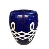PORCELAIN LARGE BLUE AND WHITE GARDEN SEAT
