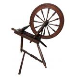 ANTIQUE SPINNING FLAX WHEEL