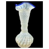 FENTON OPALESCENT SPIRAL OPTIC BLUE RIDGE COBALT