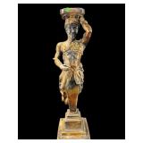 TALL FIGURAL TRIBAL RESIN PLANT STAND