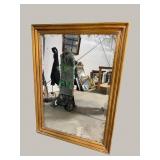 EXTRA LARGE GOLD DISTRESSED PAINTED MIRROR