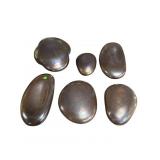 SET OF 6 GLOBAL VIEW BROWN IRIDESCENT WALL ROCKS