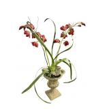 PLASTER FLORAL URN