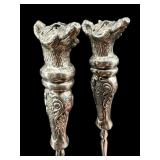 PR STERLING HANDLE WOLF SPOON AND FORK